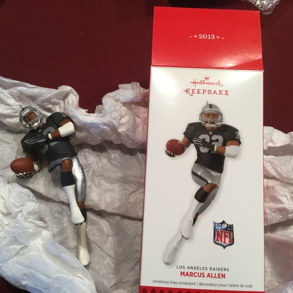 Hallmark Keepsake Marcus Allen Ornament, 2013, Los Angeles Raiders